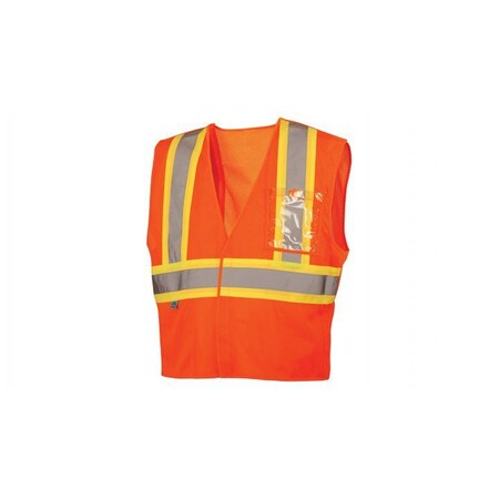 Pyramex - Safety Vest - Hi-Vis Orange with 5 Point Break - Size 4X Large RVHL2720BRX4